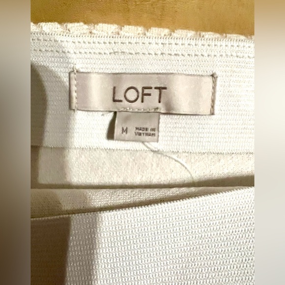 NWOT LOFT Chevron Jacquard Knit Off White  Skirt - Size Medium - Picture 7 of 8